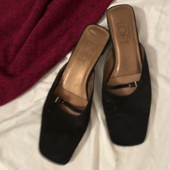 leather womens size 9 black casual dress shoes work wear  nine - Picture 1 of 4